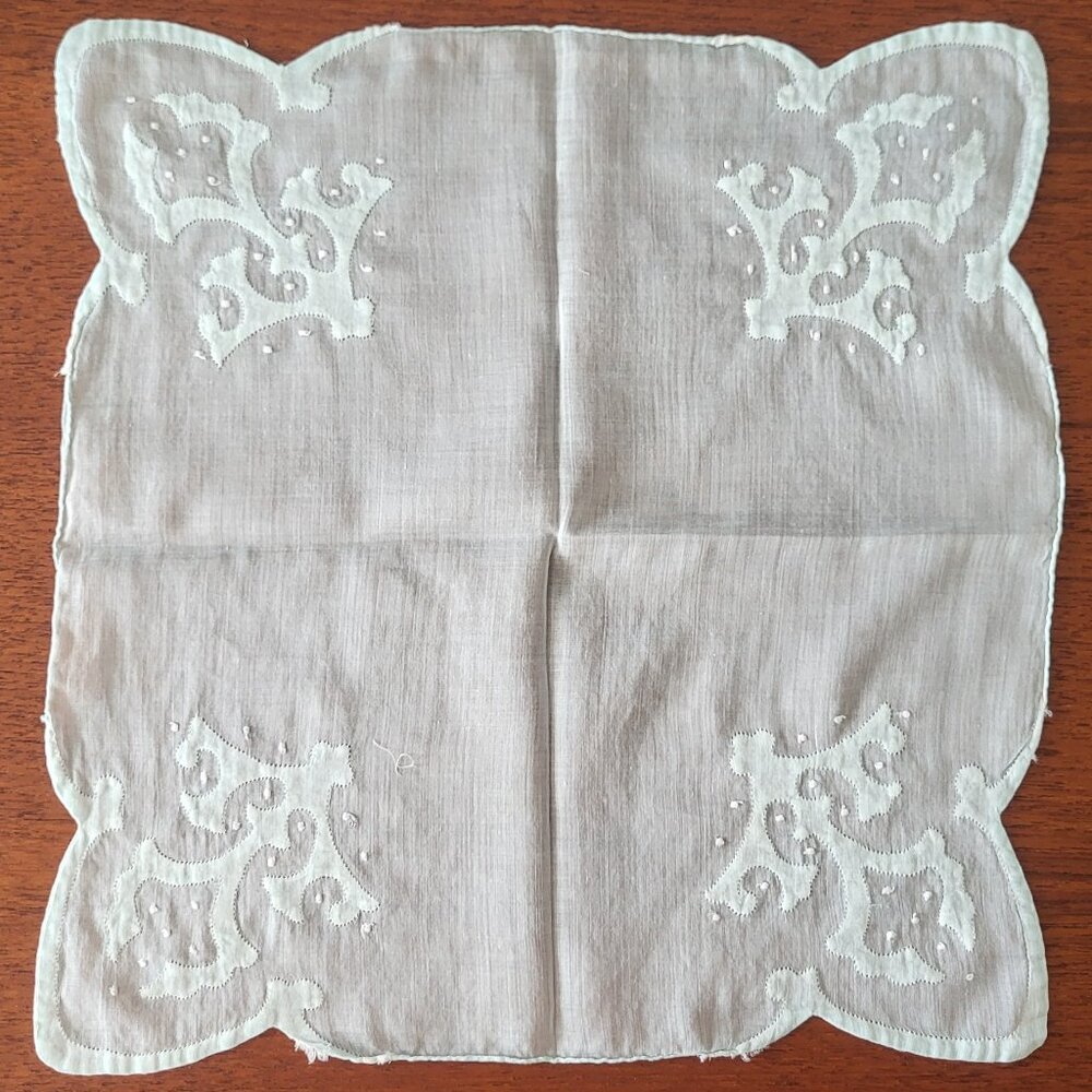 Uniquely Patterned Delicate Vintage Handkerchief - image 3